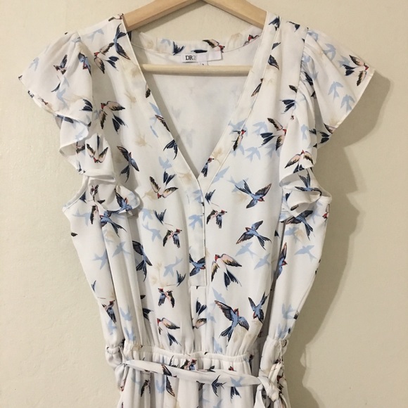 DR2 by Daniel Rainn Patterned Ruffle V-neck Dress - Picture 6 of 8